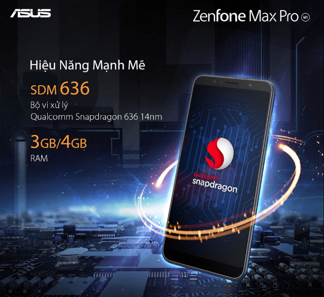Asus Zenfone Max Pro M1 có hiệu năng mạnh mẽ nhờ chip Snapdragon 635