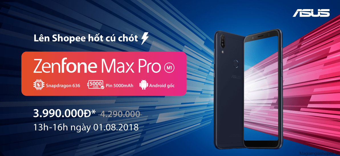 Asus Zenfone Max Pro M1 độc quyền trên Shopee