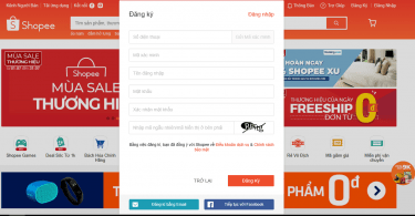 Cách đăng ký tài khoản Shopee