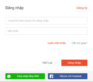 Đăng nhập tài khoản Shopee