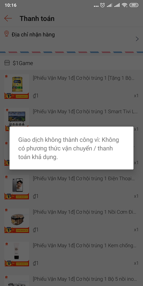 Cách khắc phục lỗi không có phương thức vận chuyển thanh toán khả dụng trên Shopee