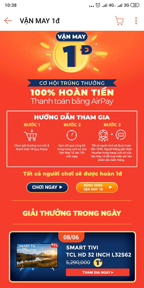 vận may 1đ shopee là gì? hướng dẫn chơi từng bước cụ thể