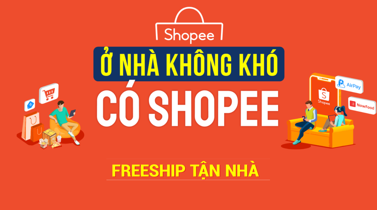 Chương trình khuyến mãi ở nhà không khó có shopee lo