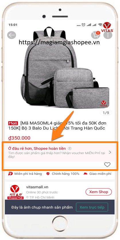 Các bước khiếu nại Rẻ Vô Địch Shopee