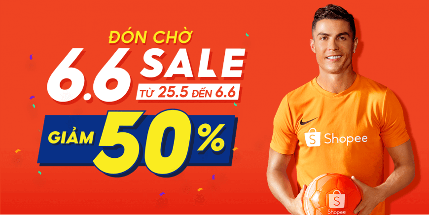 Shopee Sale Giữa Năm - Giảm Nửa Giá