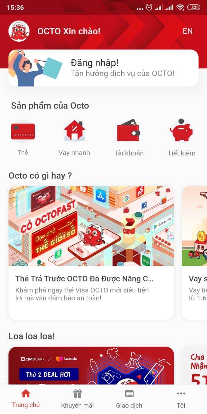 Hướng dẫn mở thẻ visa ảo OctoFast CIMB Bank