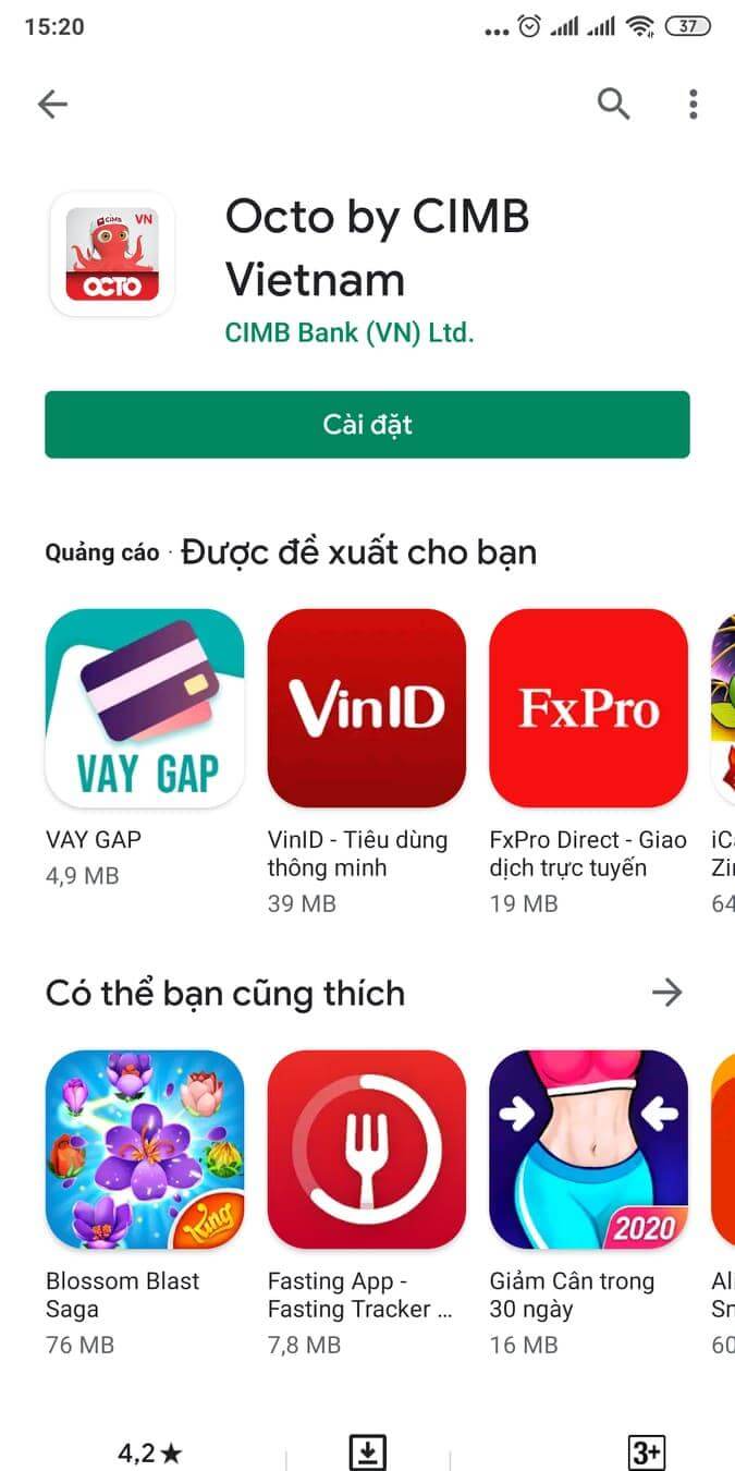 Hướng dẫn mở thẻ visa ảo OctoFast CIMB Bank