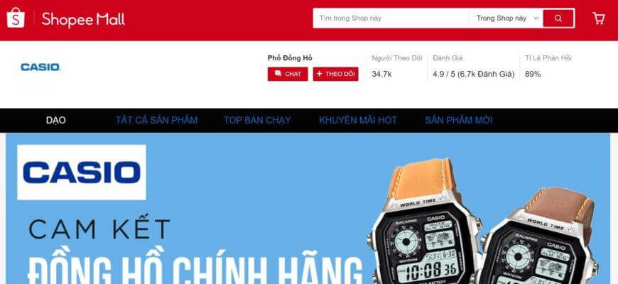shop bán đồng hồ uy tín trên Shopee