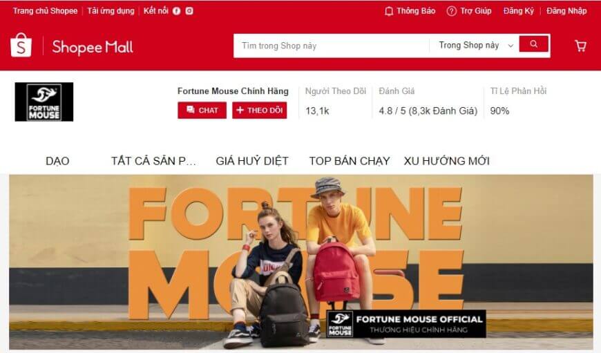 shop bán balo đẹp trên shopee 
