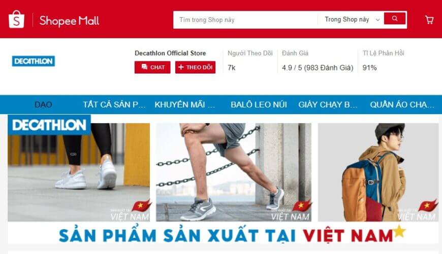 shop bán balo đẹp trên shopee 