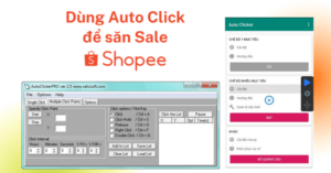 Dùng Auto Click Săn Sale Shopee