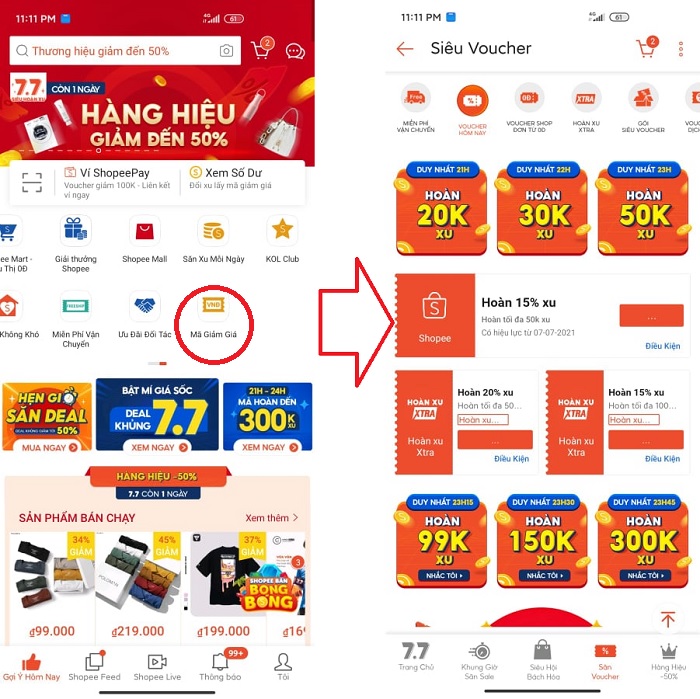 Mã hoàn xu Shopee là gì