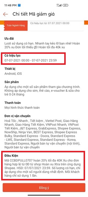Mã hoàn xu Shopee là gì 