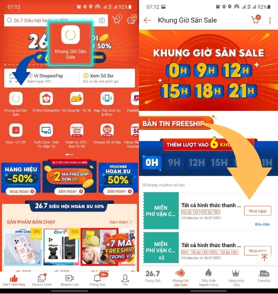 lấy mã giảm giá shopee