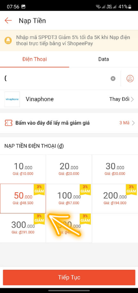 cách săn thẻ điện thoại 1K trên Shopee