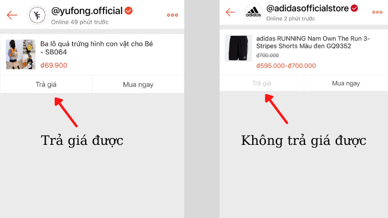 cách trả giá trên Shopee ra sao?