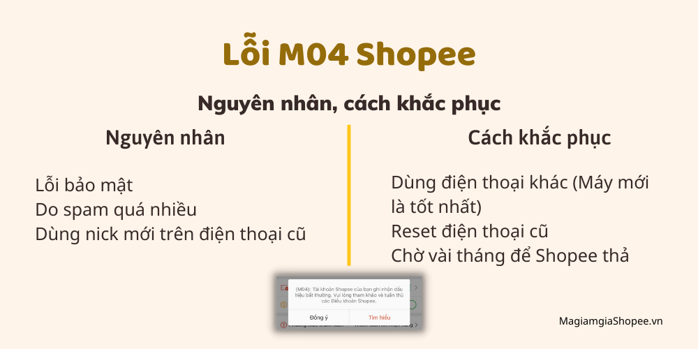 lỗi M04 Shopee là gì Cách khắc phục ra sao