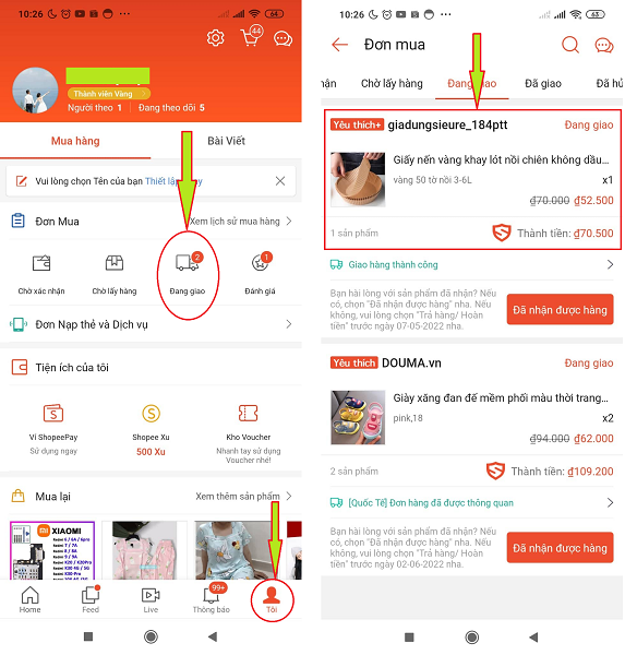 Shopee đổi trả hoàn tiền