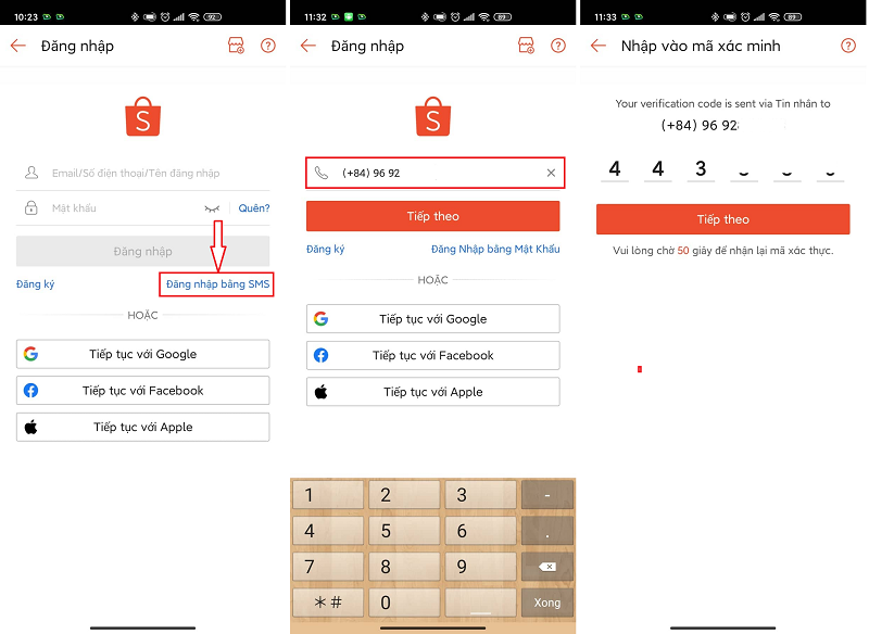 Cách đăng nhập tài khoản Shopee 