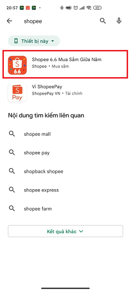 Cách tải ứng dụng Shopee trên điện thoại
