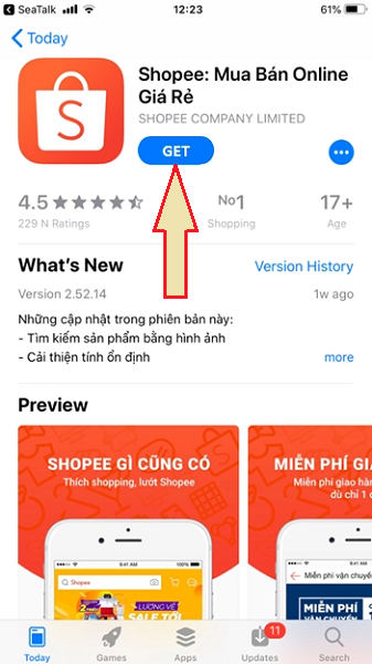 Cách tải ứng dụng Shopee trên điện thoại 