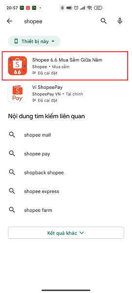 Cách tải ứng dụng Shopee trên điện thoại 