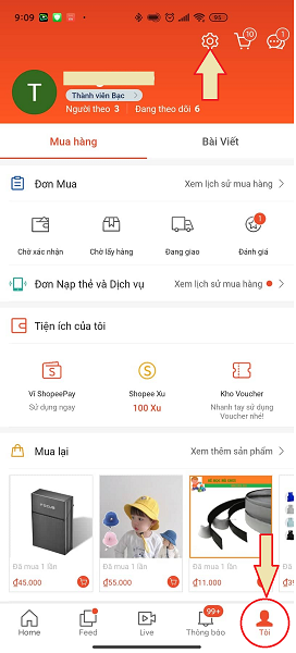 Cách xóa tài khoản Shopee