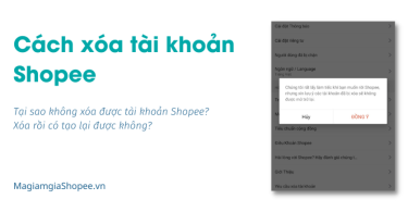Cách xóa tài khoản Shopee