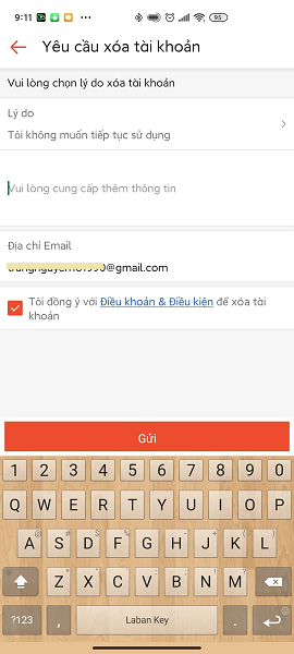 Cách xóa tài khoản Shopee