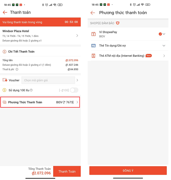 Không thể thanh toán COD Shopee