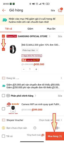 Không thể thanh toán COD Shopee 