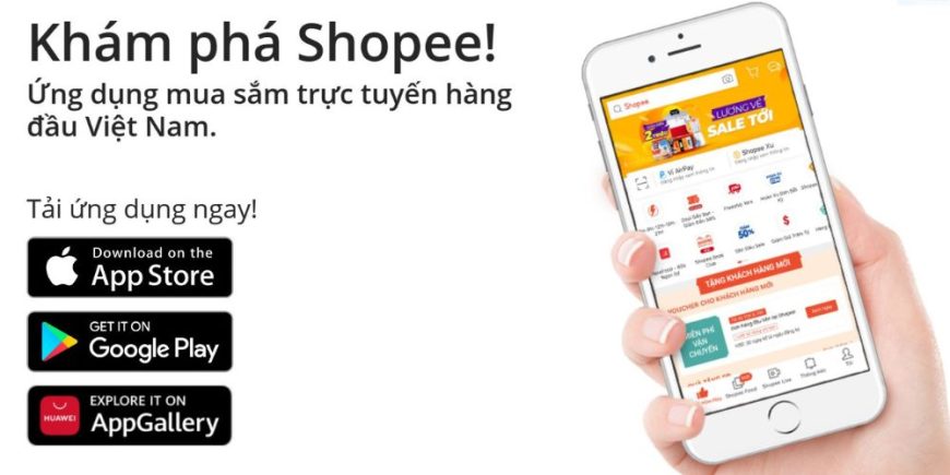 tải Shopee trên điện thoại ios, android, huawei