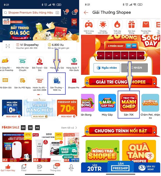 Truy tìm mảnh ghép Shopee
