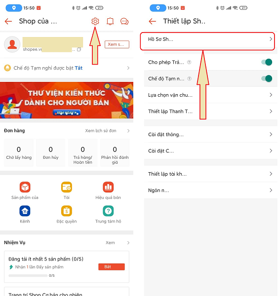 Cách đổi tên Shopee trên Shopee