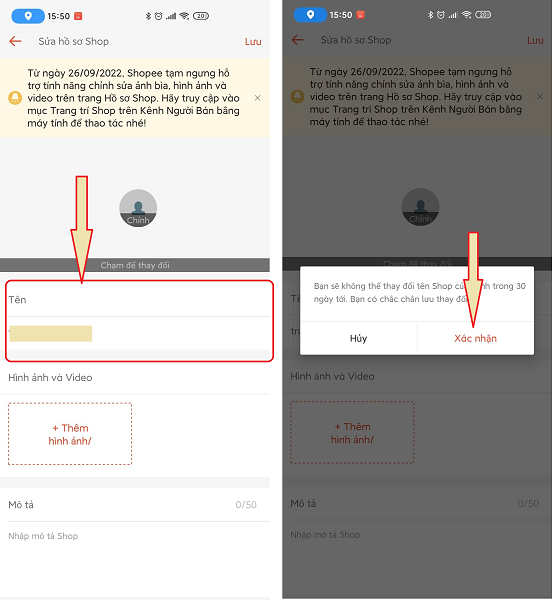 Cách đổi tên Shopee trên Shopee 