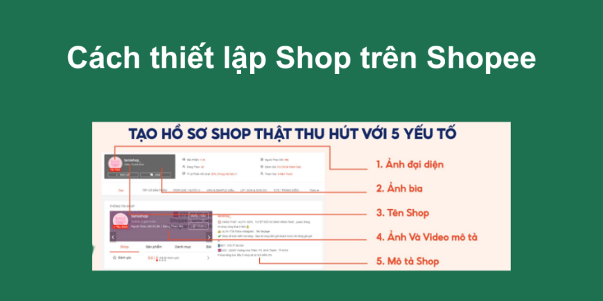 Cách thiết lập Shop trên Shopee