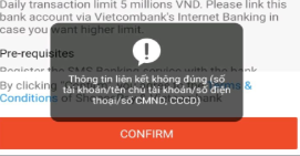 tại sao không liên kết được ví shopeepay với shopee