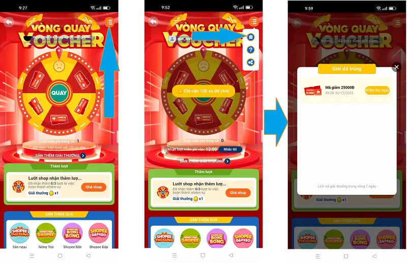Gam vòng quay voucher 5
