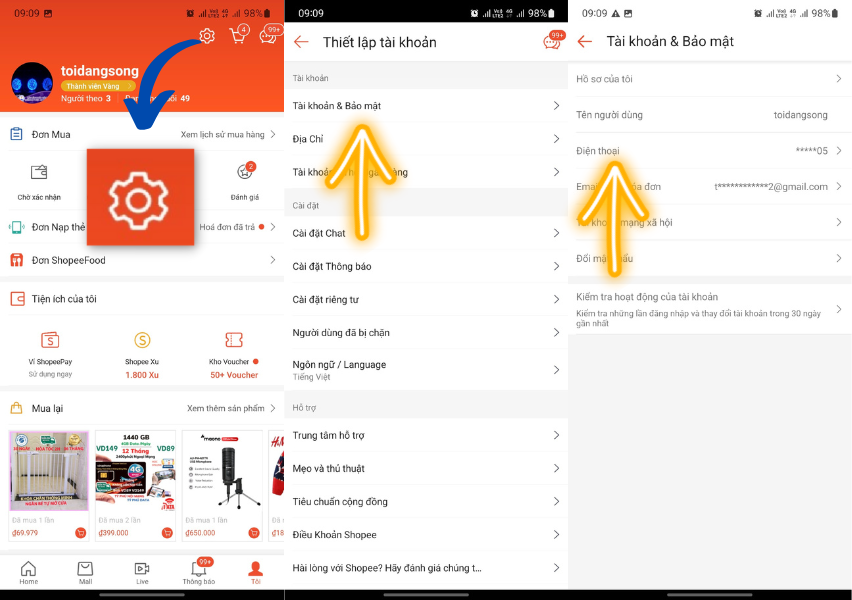 cách chuyển xu shopee cho người khác