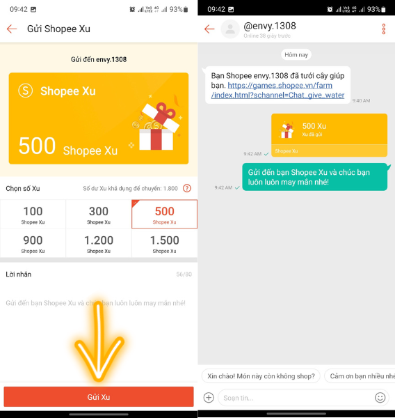 chuyển Shopee xu