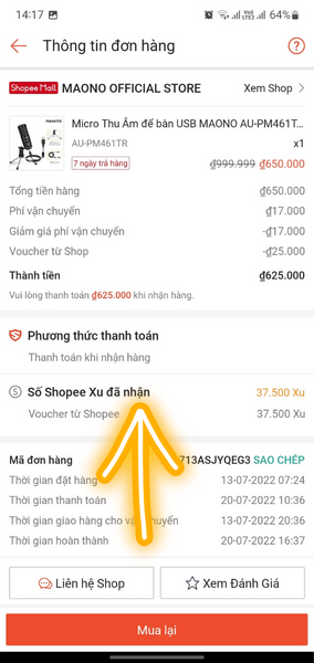 nhận xu shopee