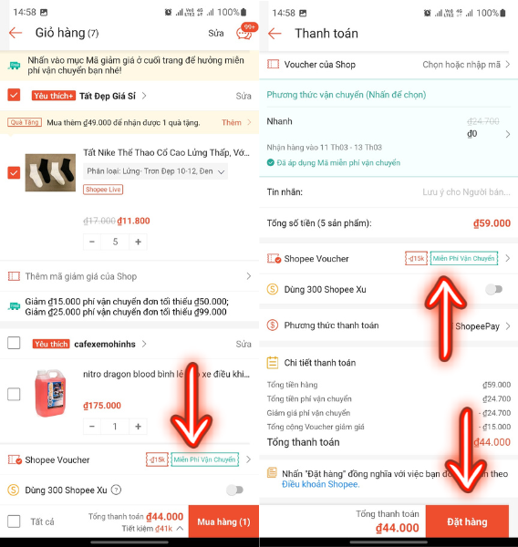 mã giảm giá Shopee livestream