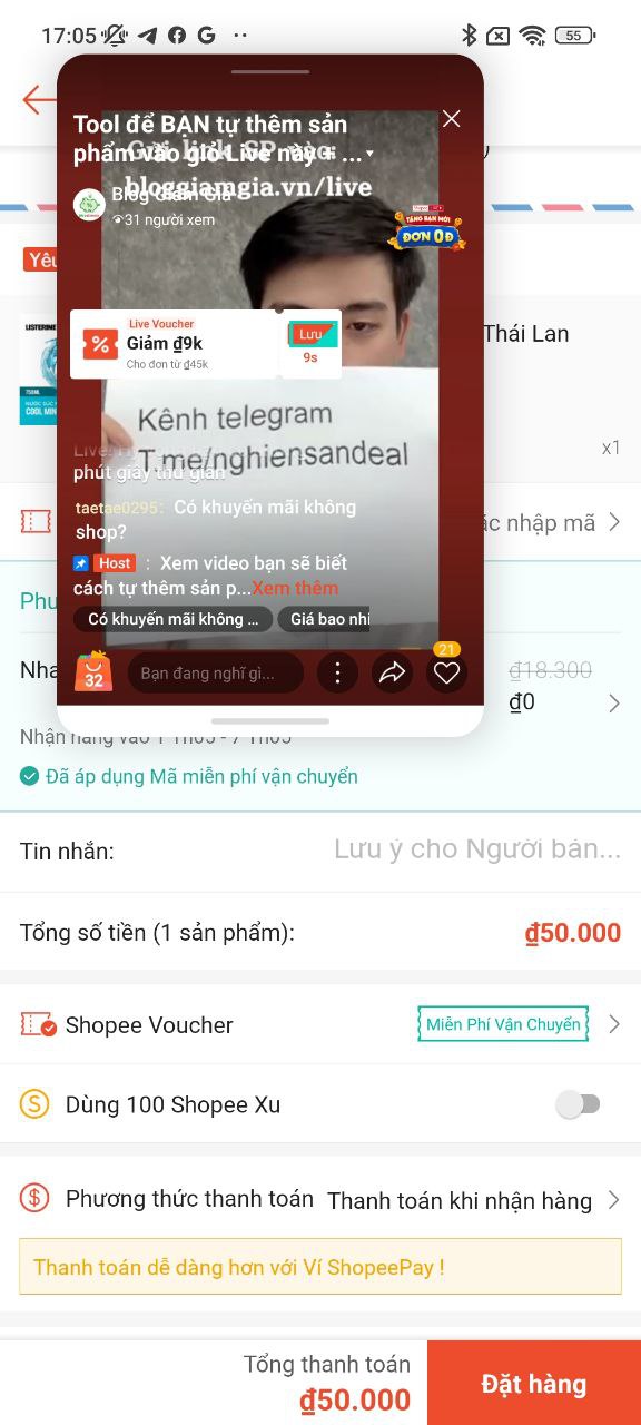 Hướng dẫn dùng Macro săn mã Shopee Live