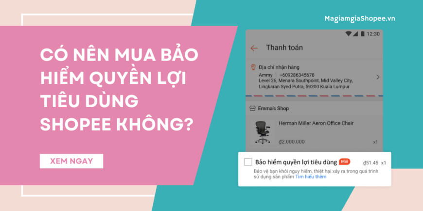 bảo hiểm quyền lợi tiêu dùng shopee