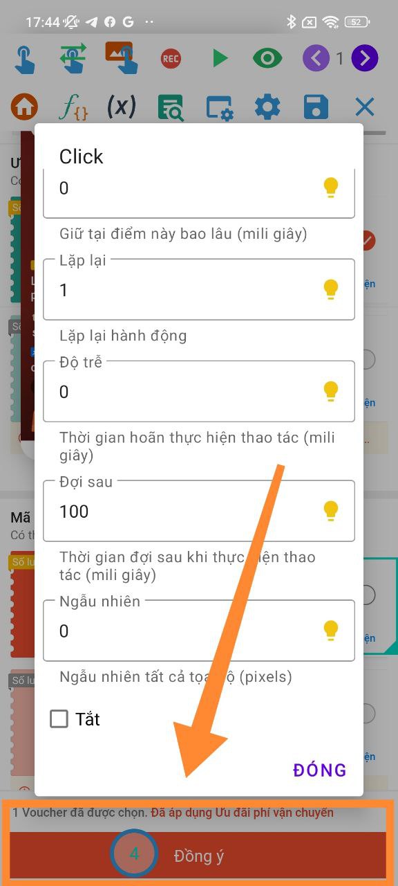 Hướng dẫn dùng Autoclick Macro săn mã Shopee Live