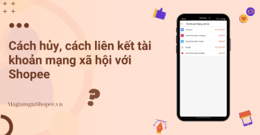 Cách hủy, cách liên kết tài khoản mạng xã hội với Shopee