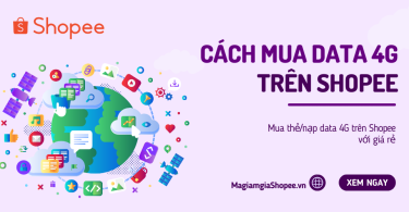 Cách mua data 4G trên shopee