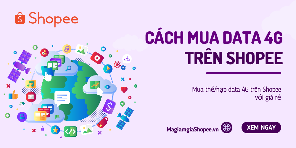 Cách mua data 4G trên shopee