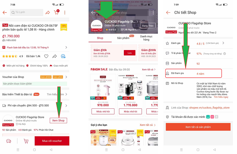 cách nhận biết shop uy tín trên shopee