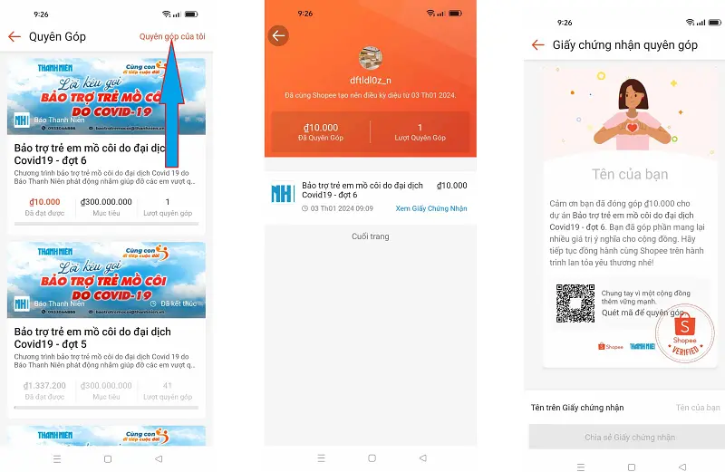 Quyên góp Shopee 4